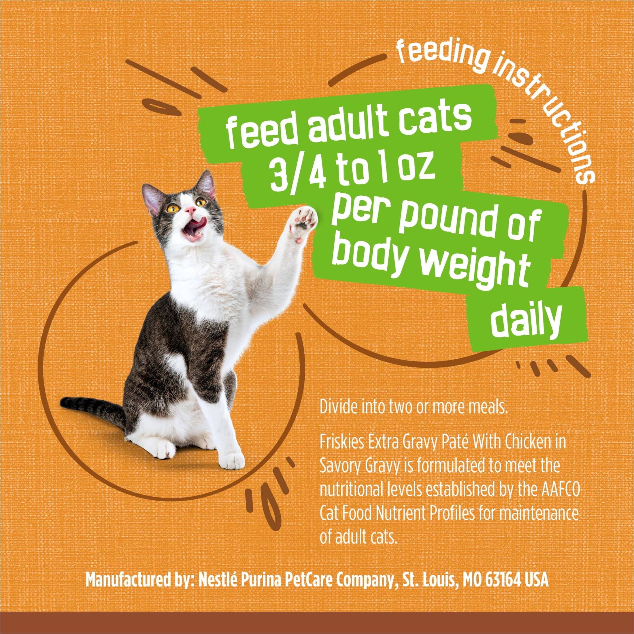 Purina Friskies Pate - Extra Gravy with Chicken, Wet Cat Food, 5.5 oz Can