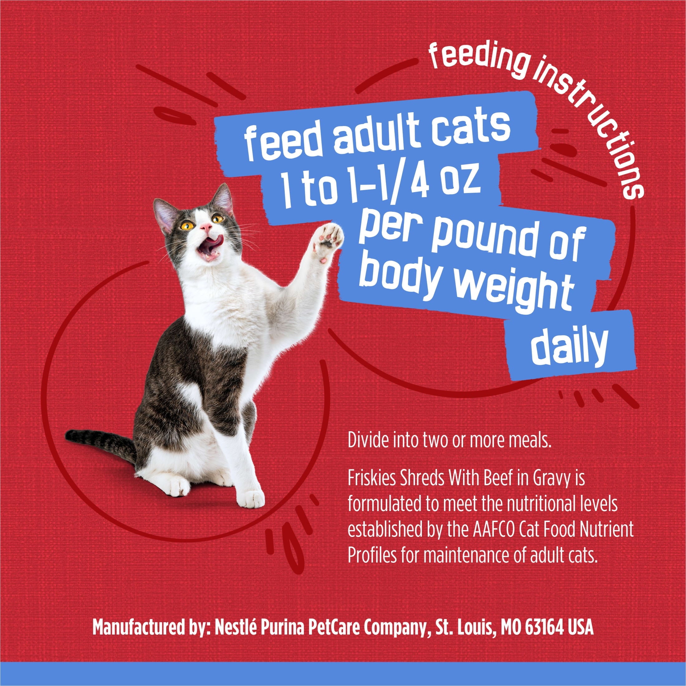 Purina Friskies Shreds - Beef in Gravy, Wet Cat Food, 5.5 oz Can - 24-Pack