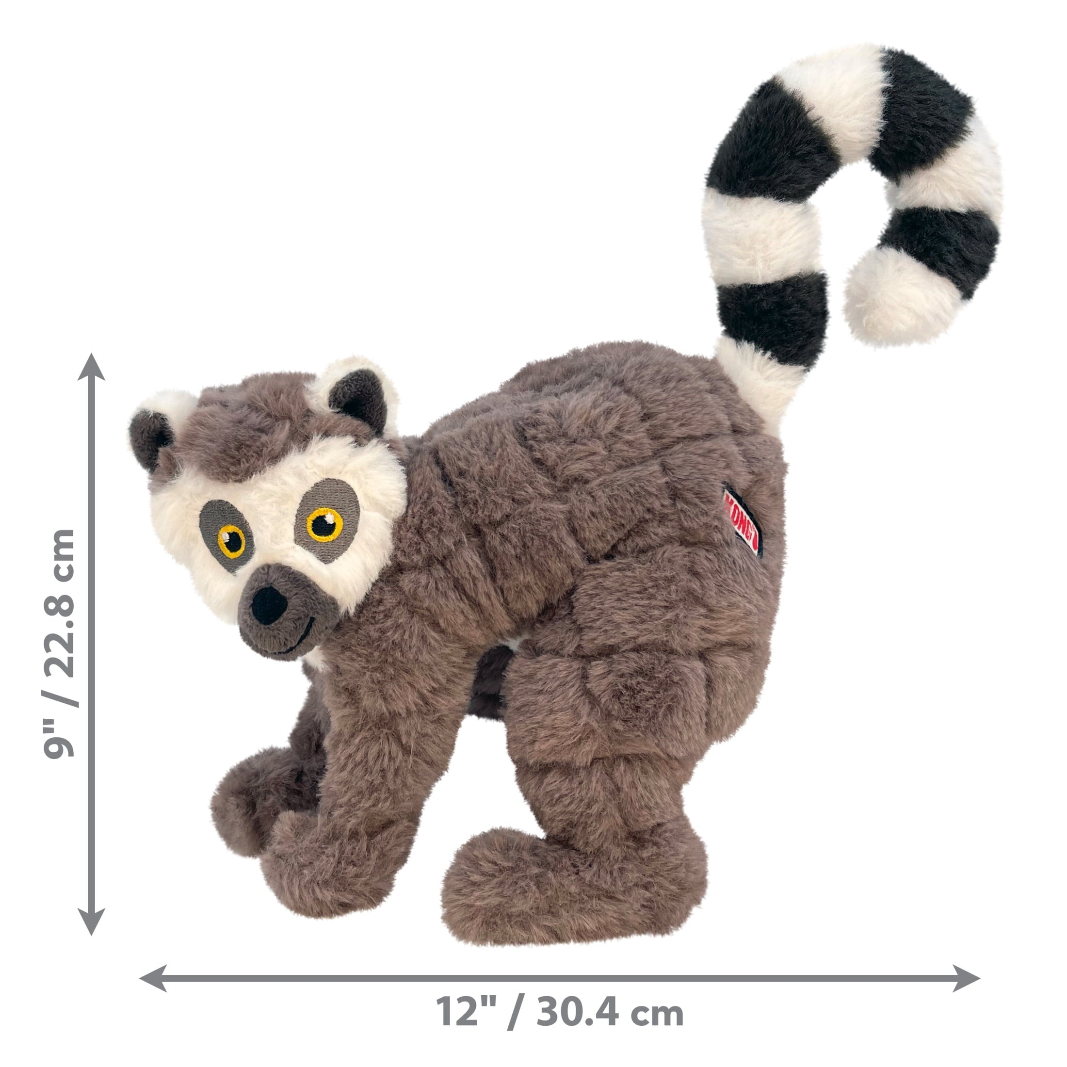 KONG® Scampers Squeaker Plush Dog Toy - Lemur, Medium