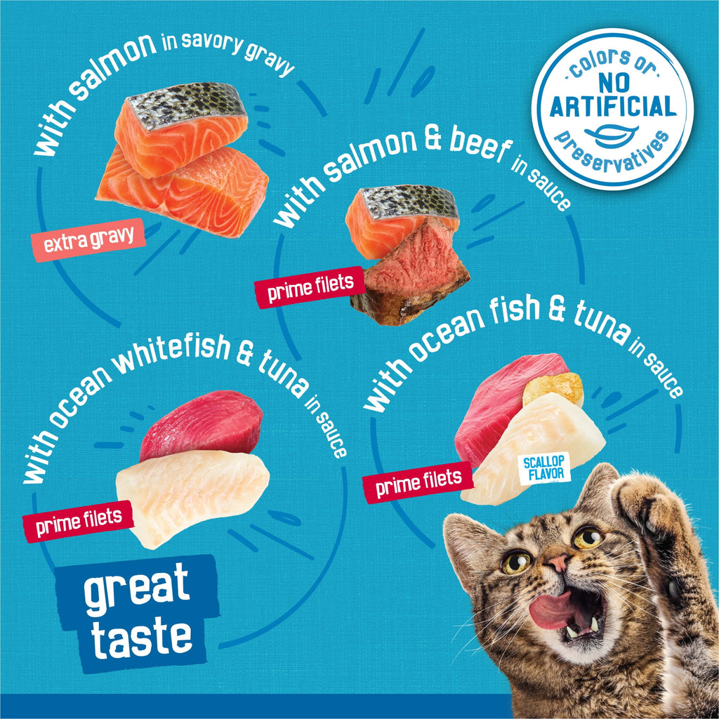 Purina Friskies Fish-A-Licious Variety Pack - Wet Cat Food, 5.5 oz Cans