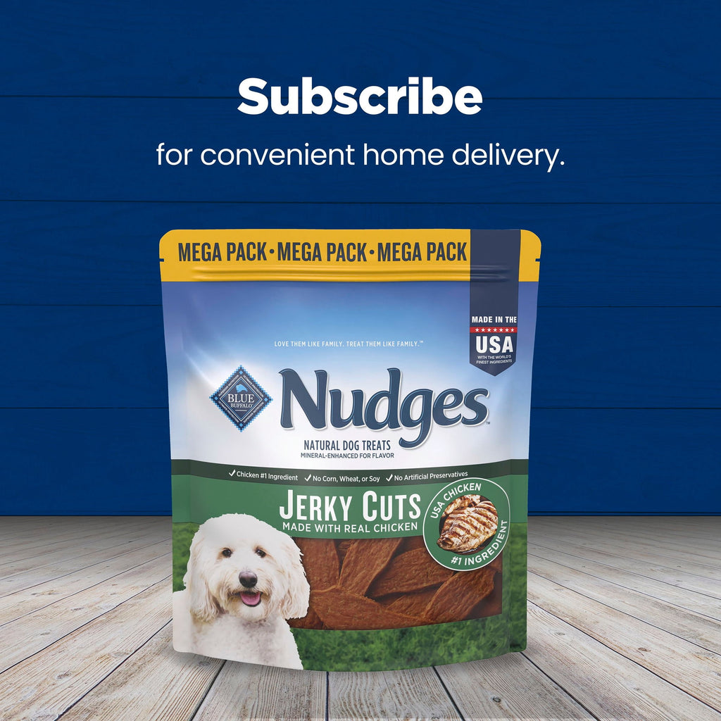 Blue Buffalo Nudges Jerky Cuts - Natural Dog Treats, Chicken Jerky, 44oz Bag