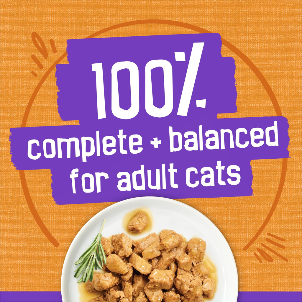 Friskies Gravy - Meaty Bits Chicken Dinner, Wet Cat Food, 5.5 oz. Can - 12-Pack