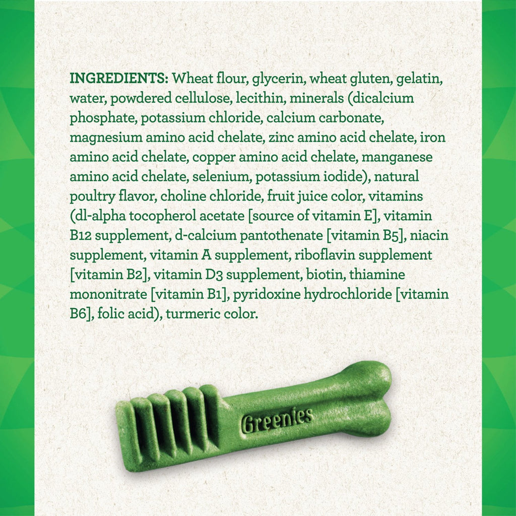 Greenies Original Flavor Dental Treats for Dogs - 18 oz Pouch (4 Pack), Shelf-Stable