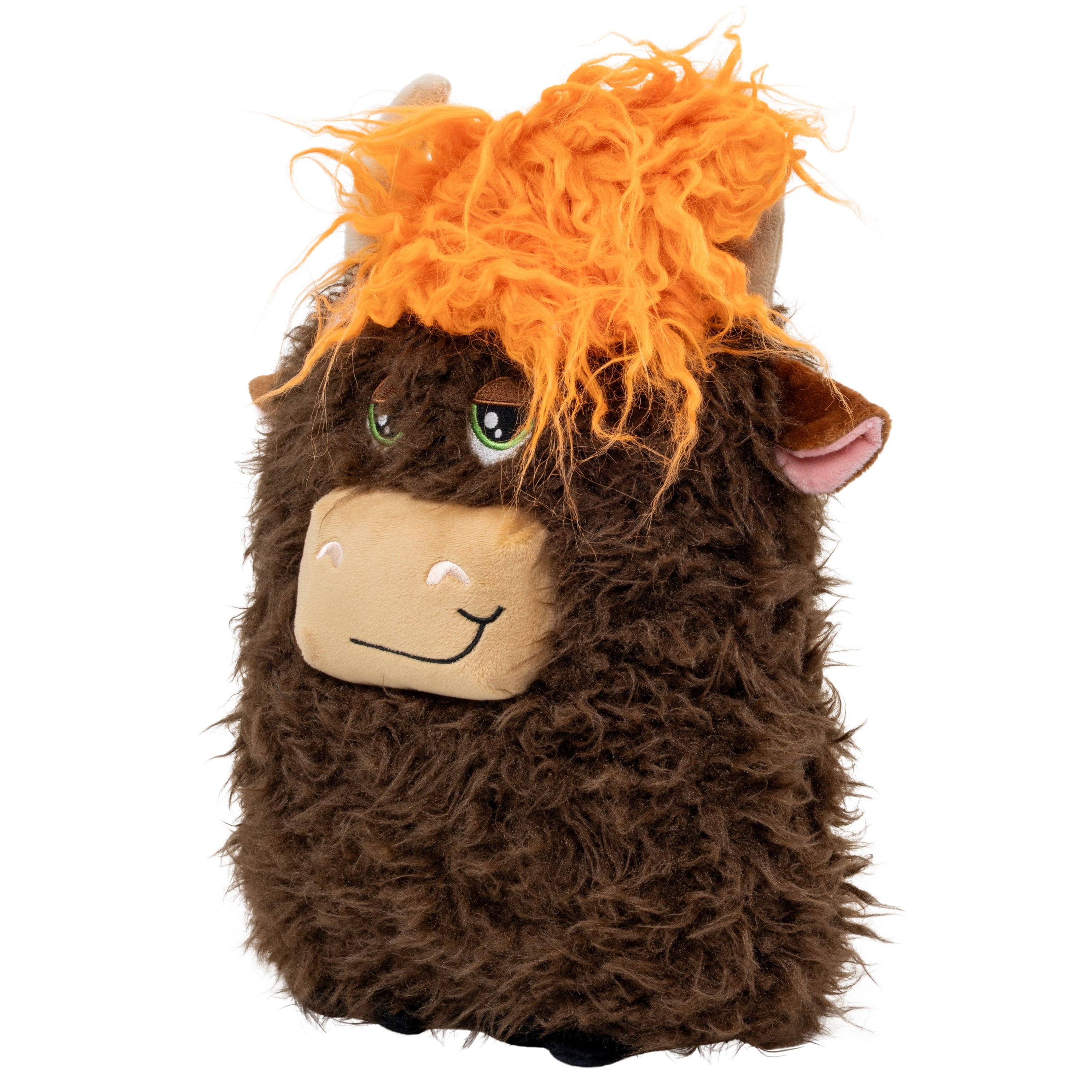 KONG® Comfort Squeaker Dog Toy - Highland Cow, Jumbo Extra Large