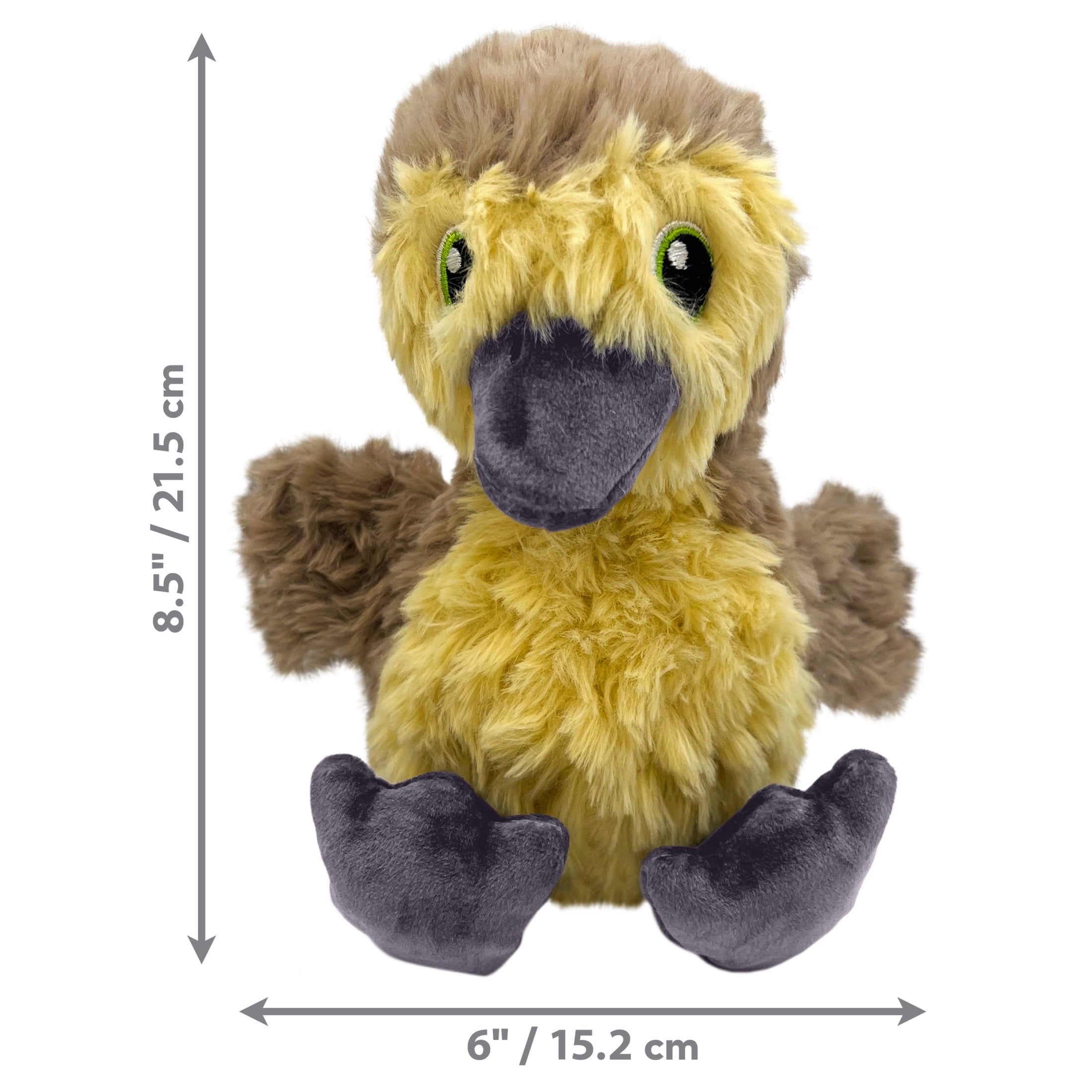 KONG® Comfort Tykes Fluffy Dog Toy - Removable Squeaker, Gosling, Small