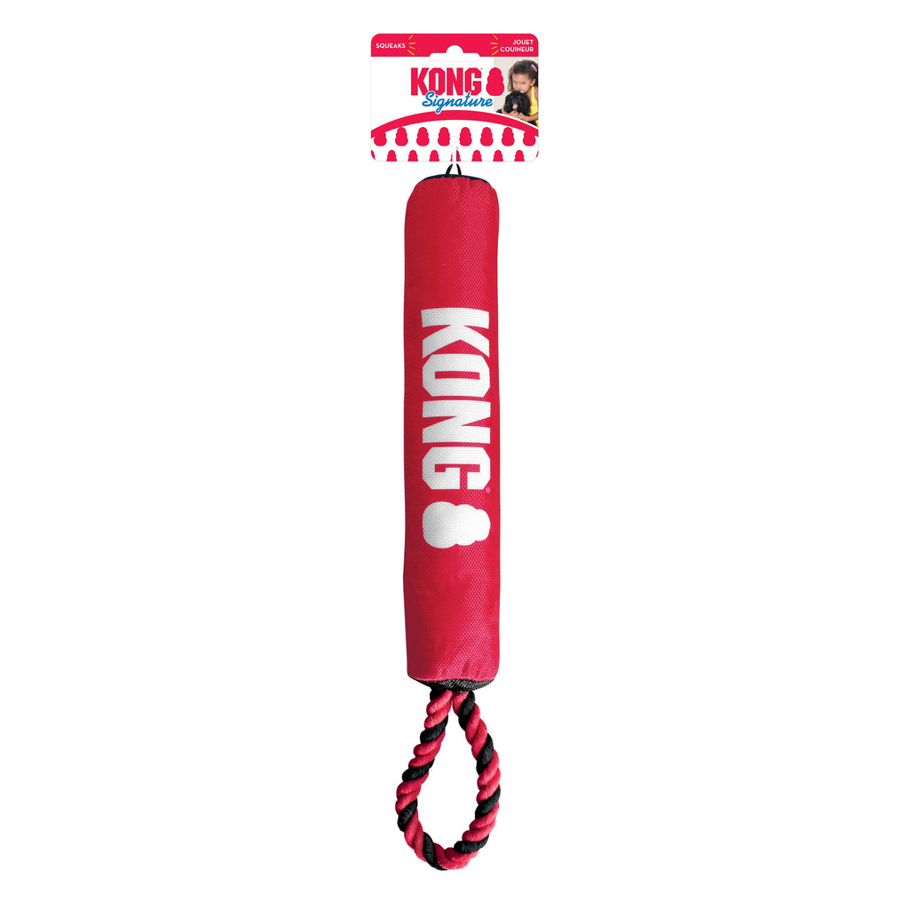 KONG® Signature Stick with Rope Soft Body Dog Toy - Medium