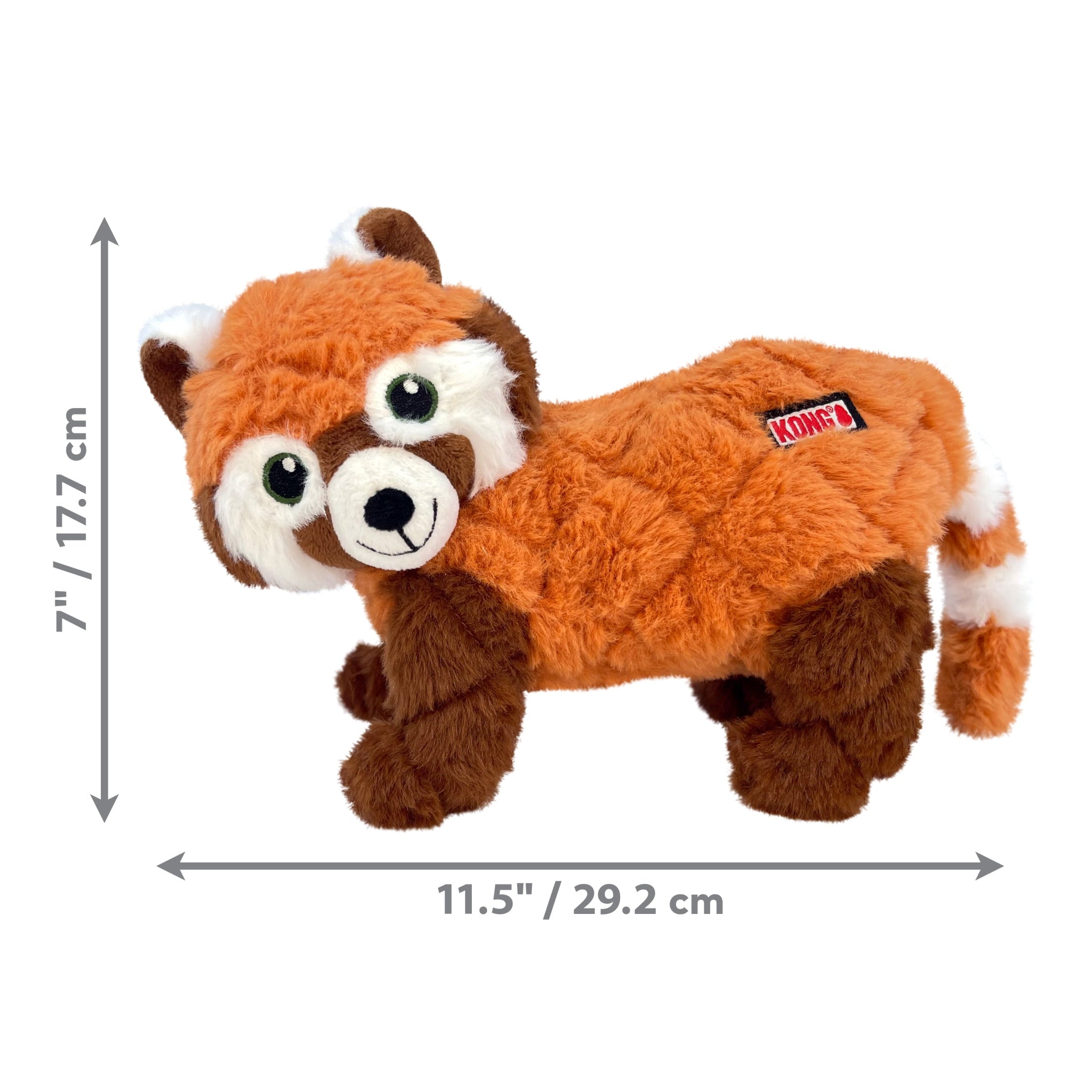 KONG® Scampers Squeaker Plush Dog Toy - Red Panda, Medium