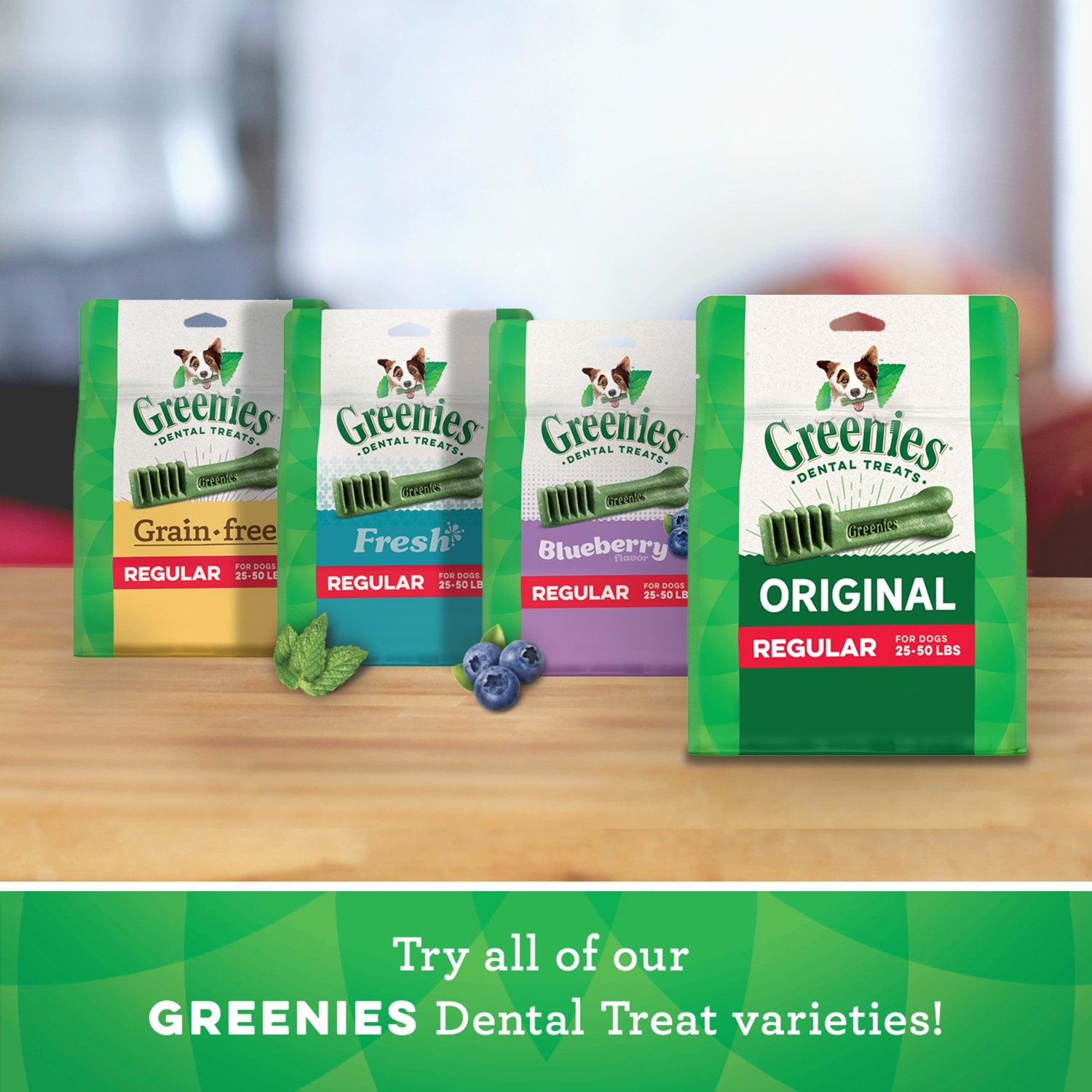 Greenies Original Flavor Dental Treats for Dogs - 18 oz Pouch (4 Pack), Shelf-Stable