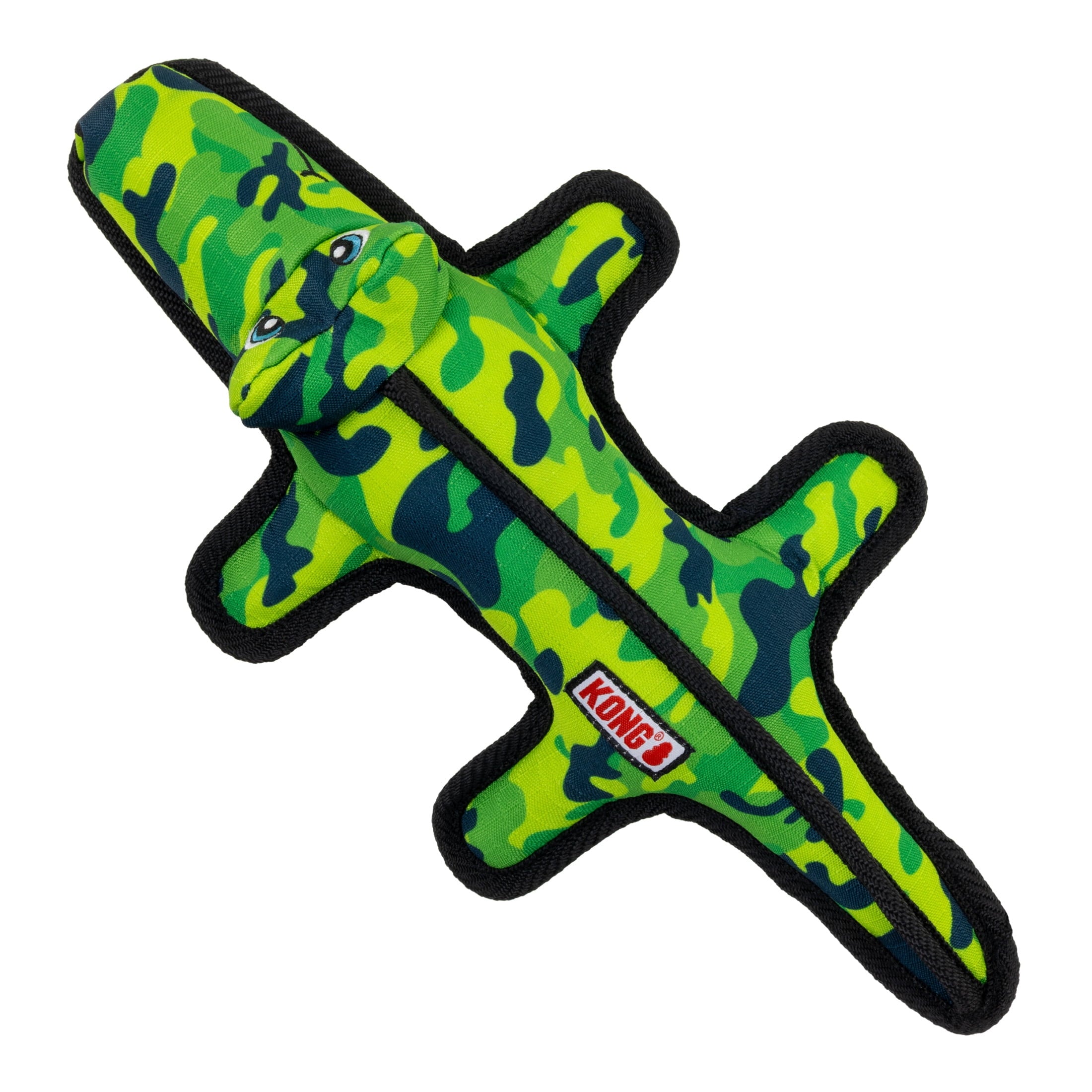 KONG® Ballistic® Durable Plush Squeaker Dog Toy - Alligator, Medium/Large