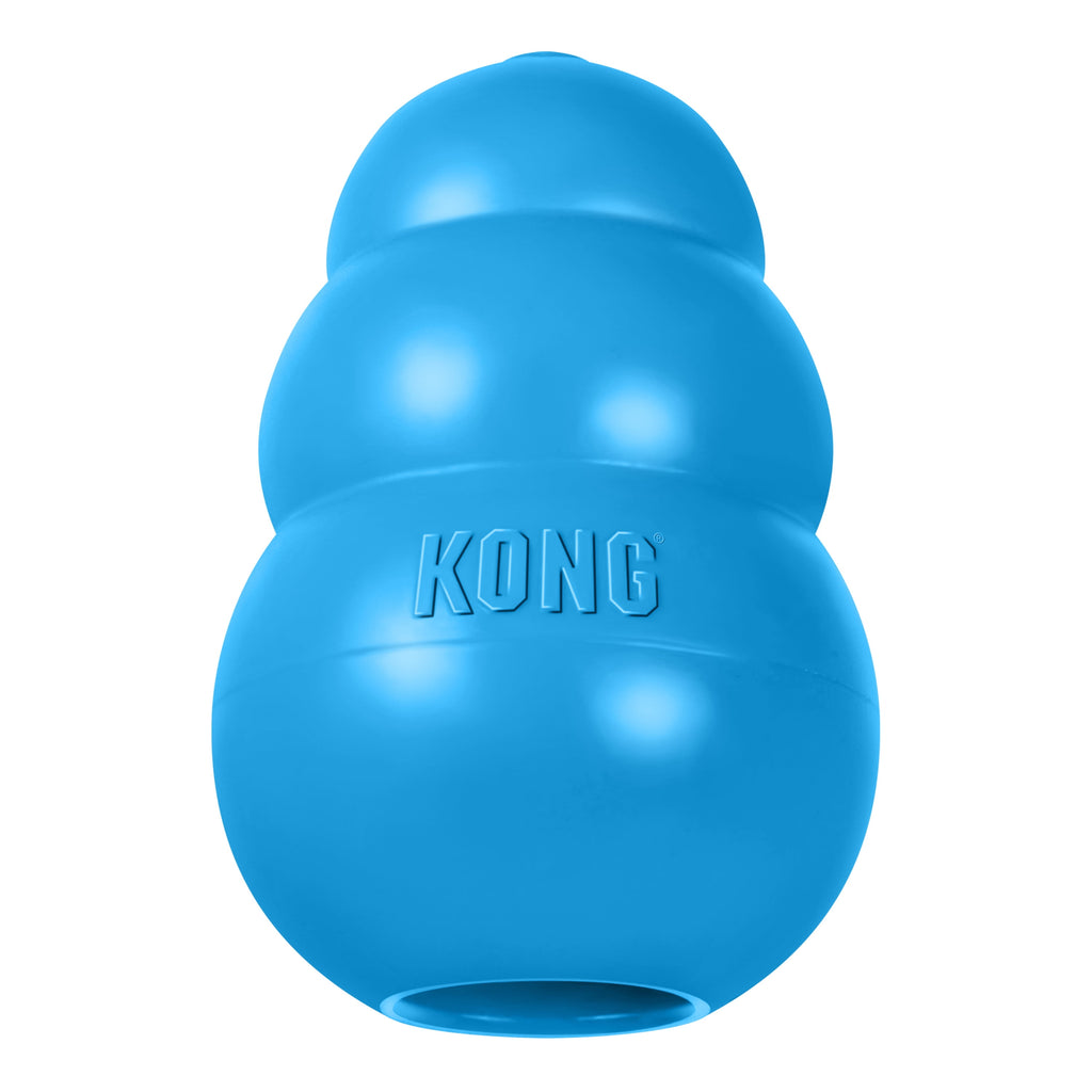 KONG Classic Rubber Puppy Dog Toy for Beginner Chewers - Medium, and Stuff' N Easy Treat, Puppy Recipe, 8 Ounces