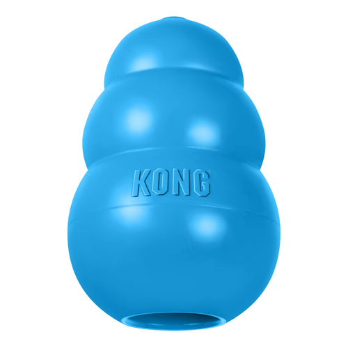 KONG Classic Rubber Puppy Dog Toy for Beginner Chewers - Medium, and Stuff' N Easy Treat, Puppy Recipe, 8 Ounces