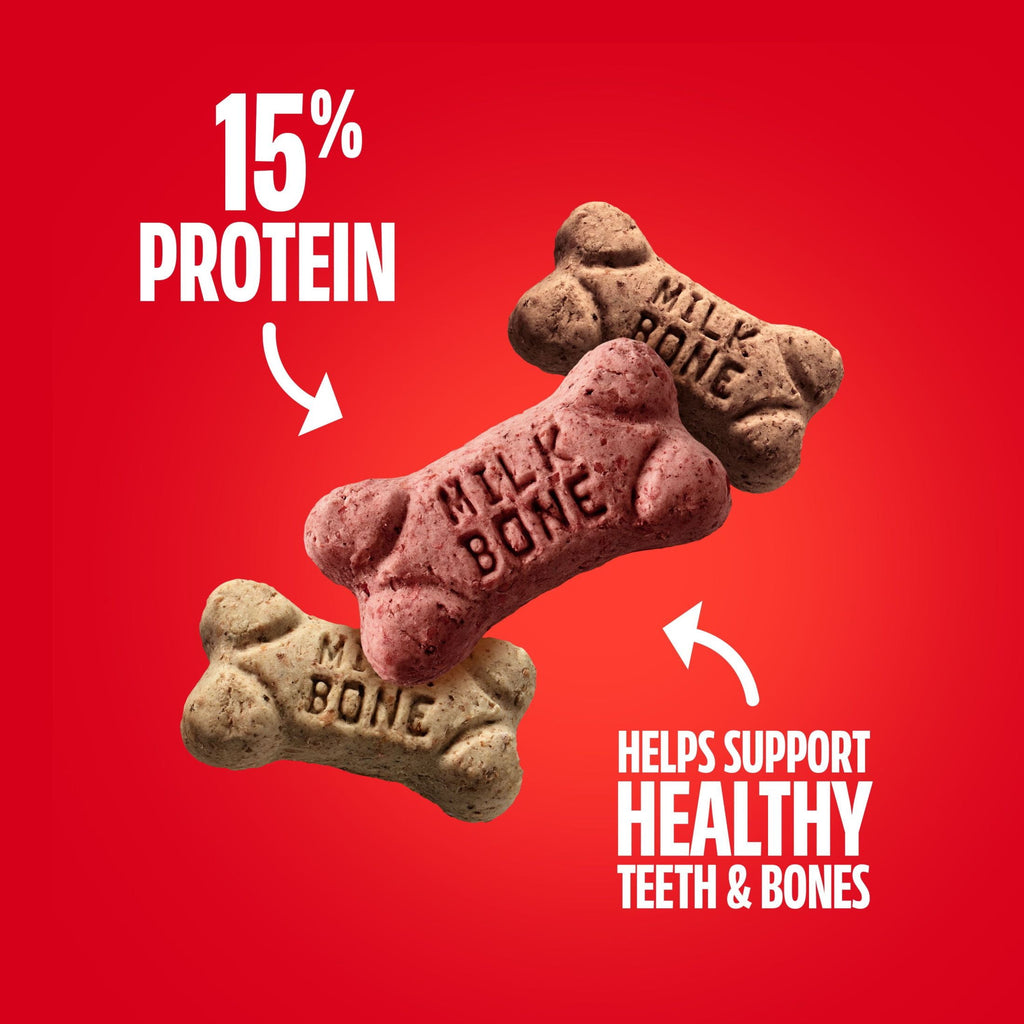 Milk Bone Flavor Snacks Mini’s Dog Biscuits - Flavored Crunchy Dog Treats, 15 oz Box