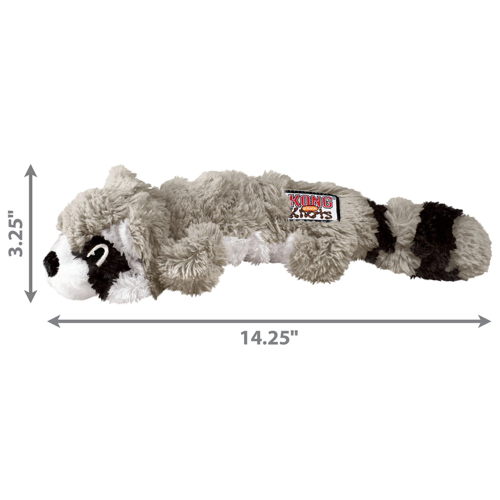 KONG® Scrunch Knots Stuffing Free Dog Toy - Racoon, Medium/Large