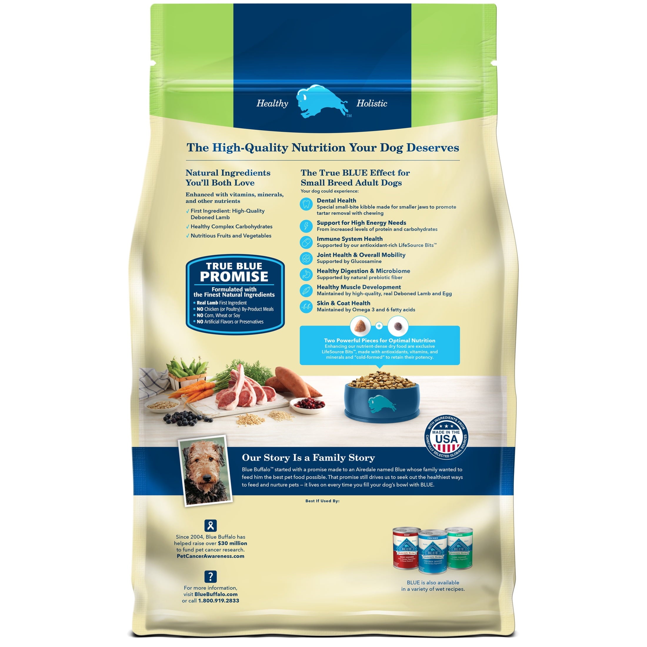 Blue Buffalo Life Protection Formula Small Breed Dry Dog Food - Lamb & Brown Rice, 15 lbs.