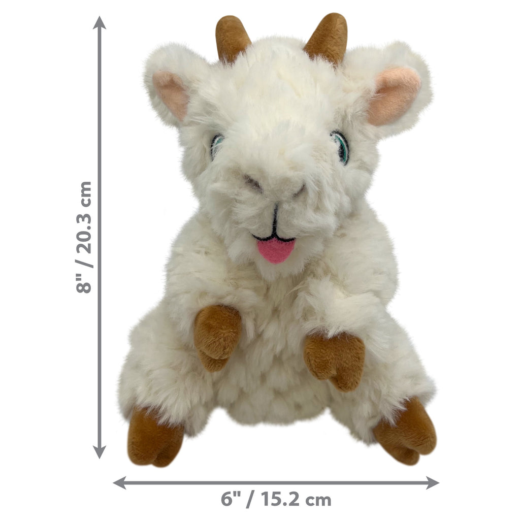KONG® Comfort Tykes Fluffy Dog Toy - Removable Squeaker, Goat, Small