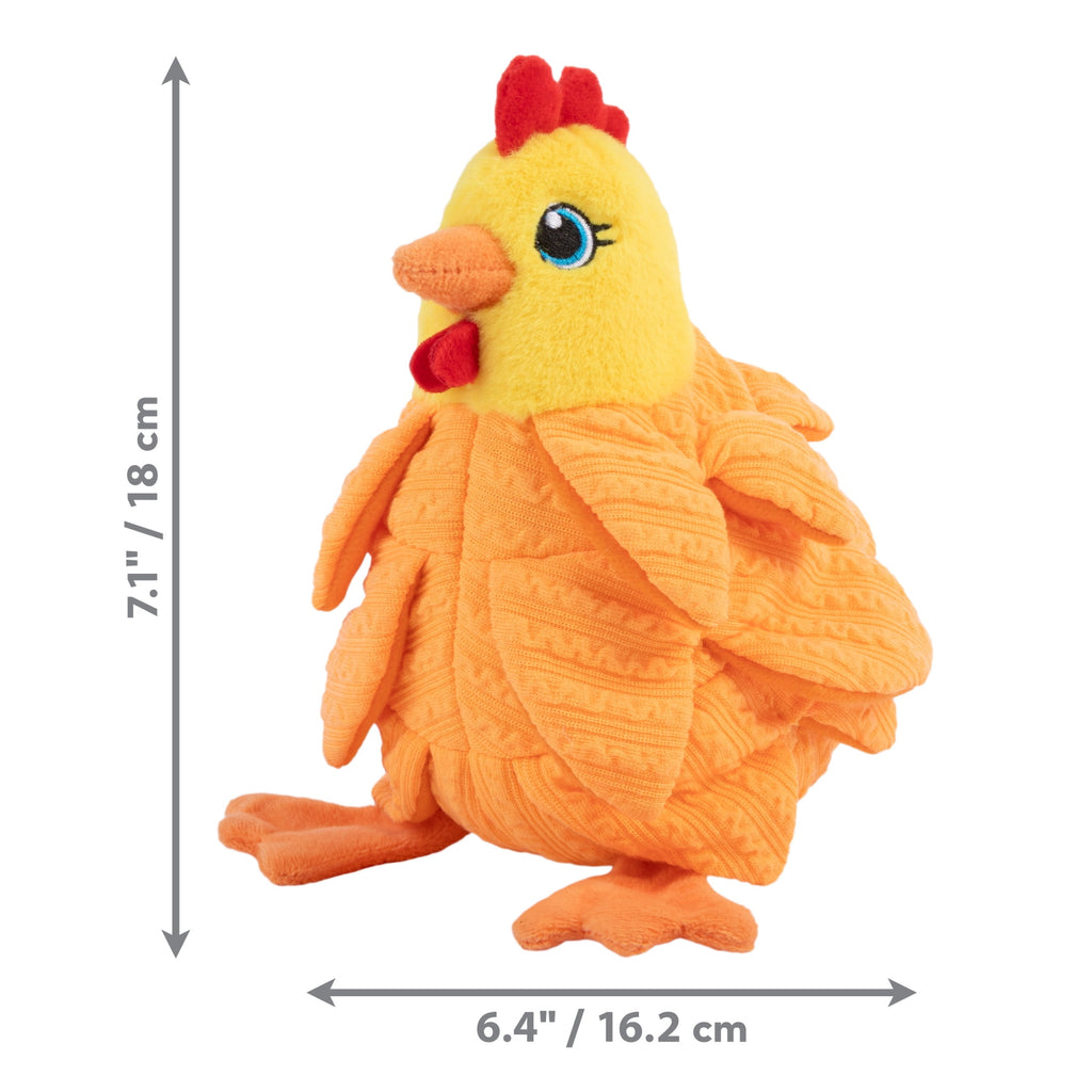 KONG® Layerz Forage Crackle and Squeaker Dog Toy - Hen, Medium