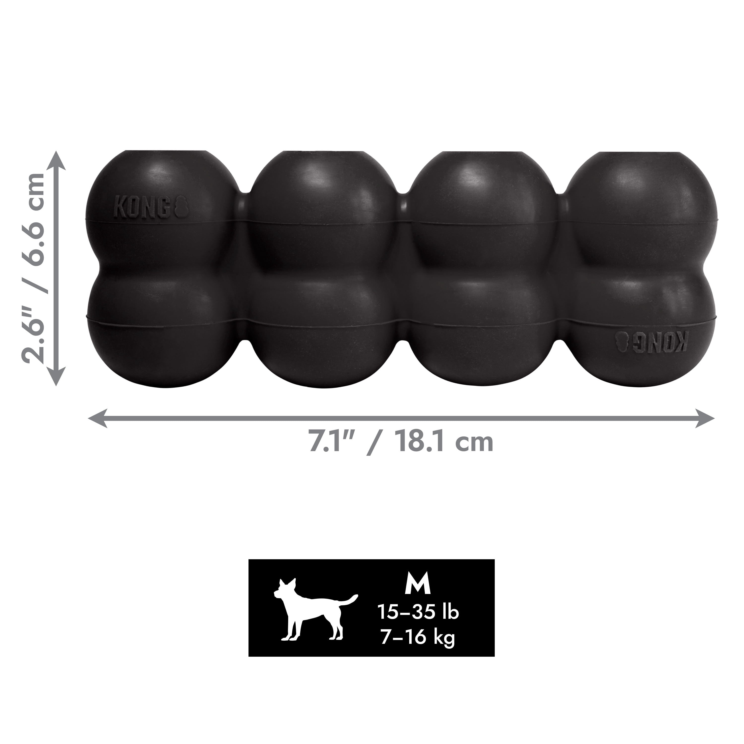 KONG® Extreme Rubber Goodie Ribbon Toy for Power Chewers - Medium for Dogs Between 15-35 lbs