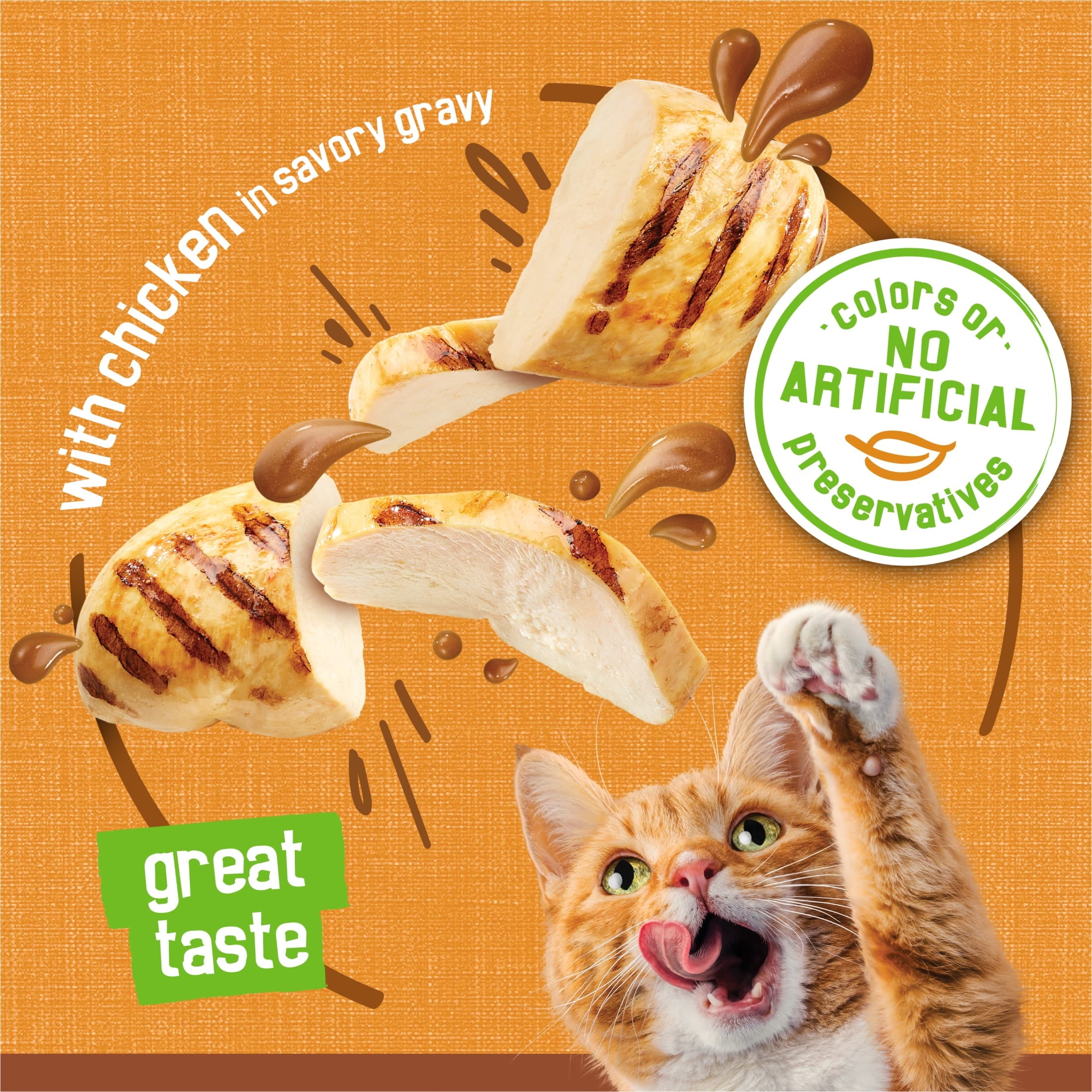 Purina Friskies Pate - Extra Gravy with Chicken, Wet Cat Food, 5.5 oz Can - 6-Pack