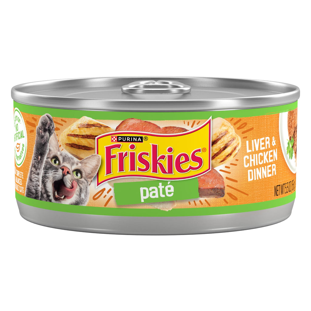 Purina Friskies Liver & Chicken Flavor Pate Wet Cat Food - 5.5 oz Can - 12-Pack