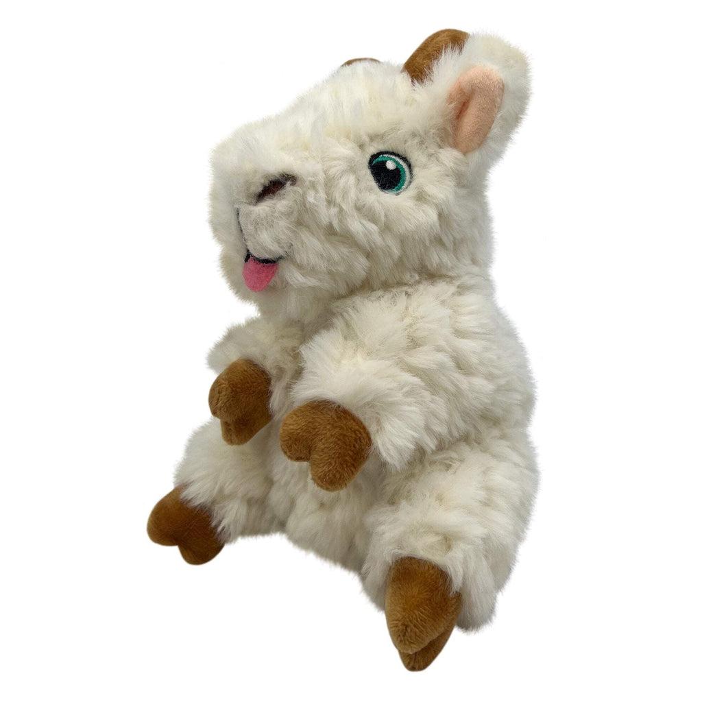KONG® Comfort Tykes Fluffy Dog Toy - Removable Squeaker, Goat, Small