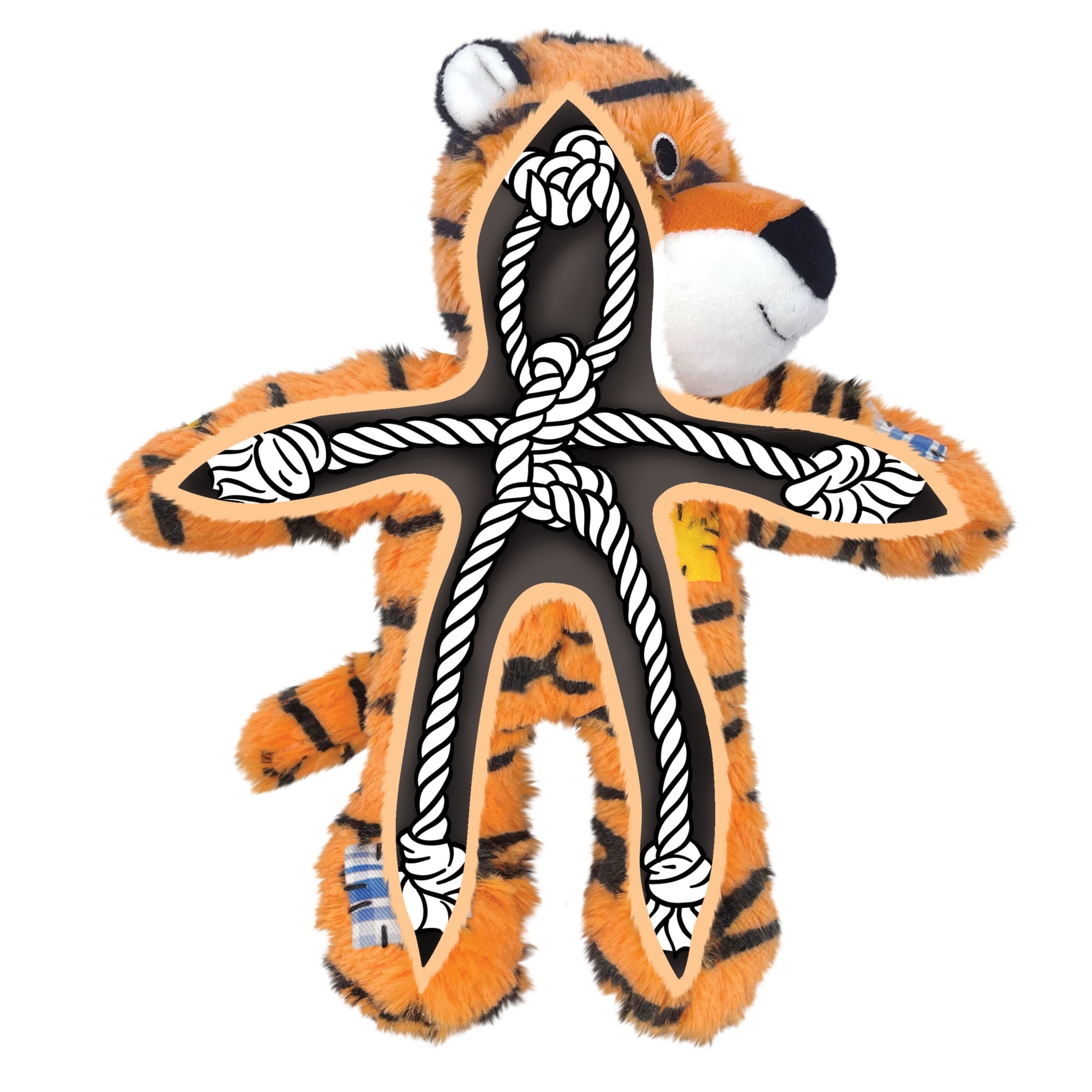 KONGÂ® Wild Knots Internal Rope Skeleton Dog Toy - Tiger, Small/Medium