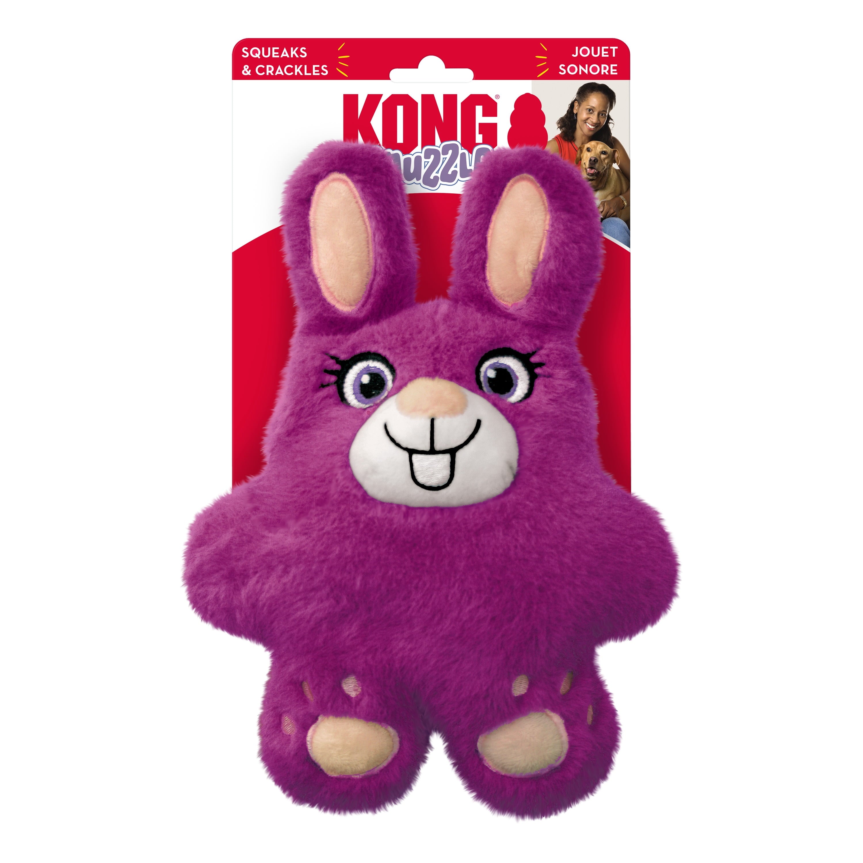 KONG® Snuzzles Plush Squeaker Dog Toy - Bunny, Medium