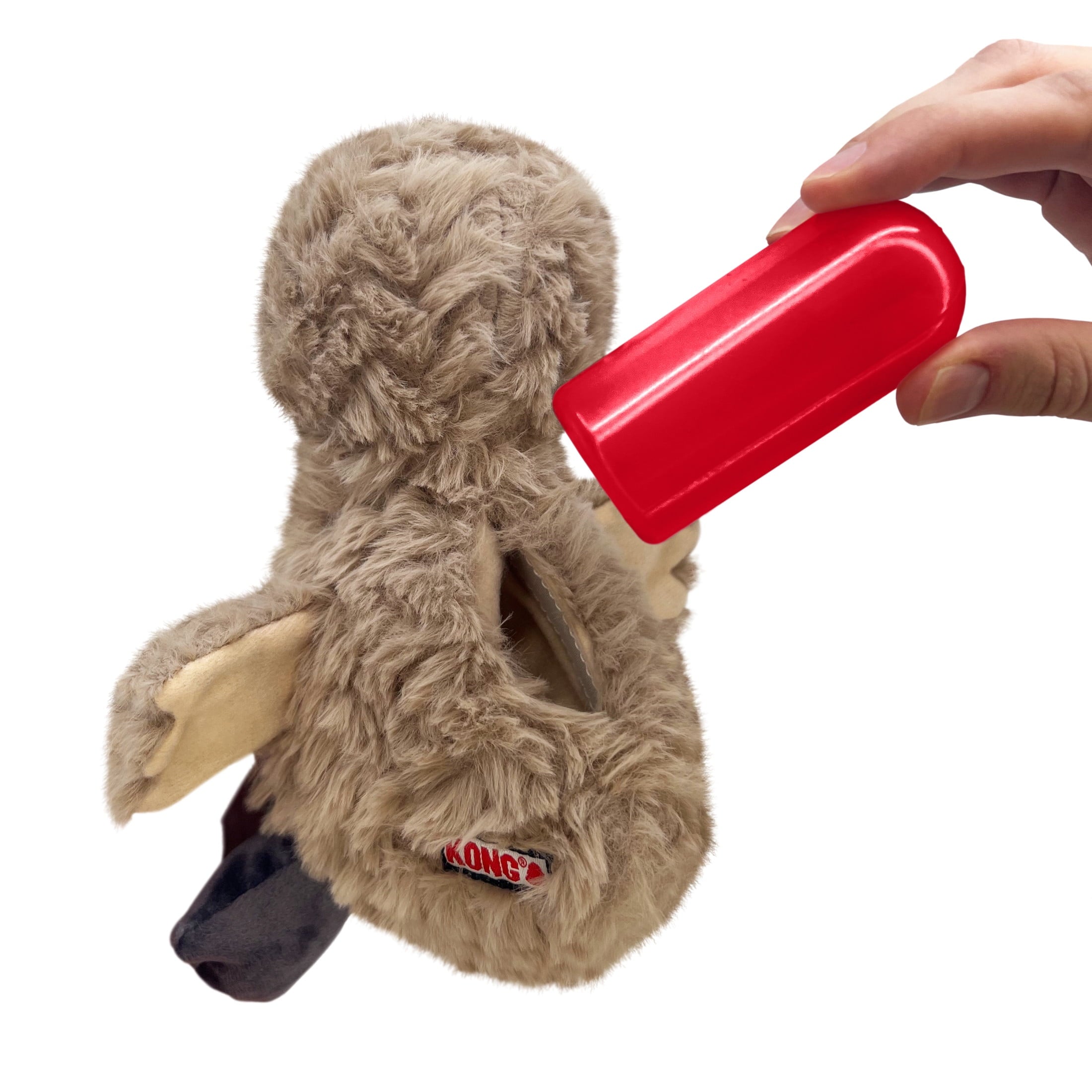 KONG® Comfort Tykes Fluffy Dog Toy - Removable Squeaker, Gosling, Small
