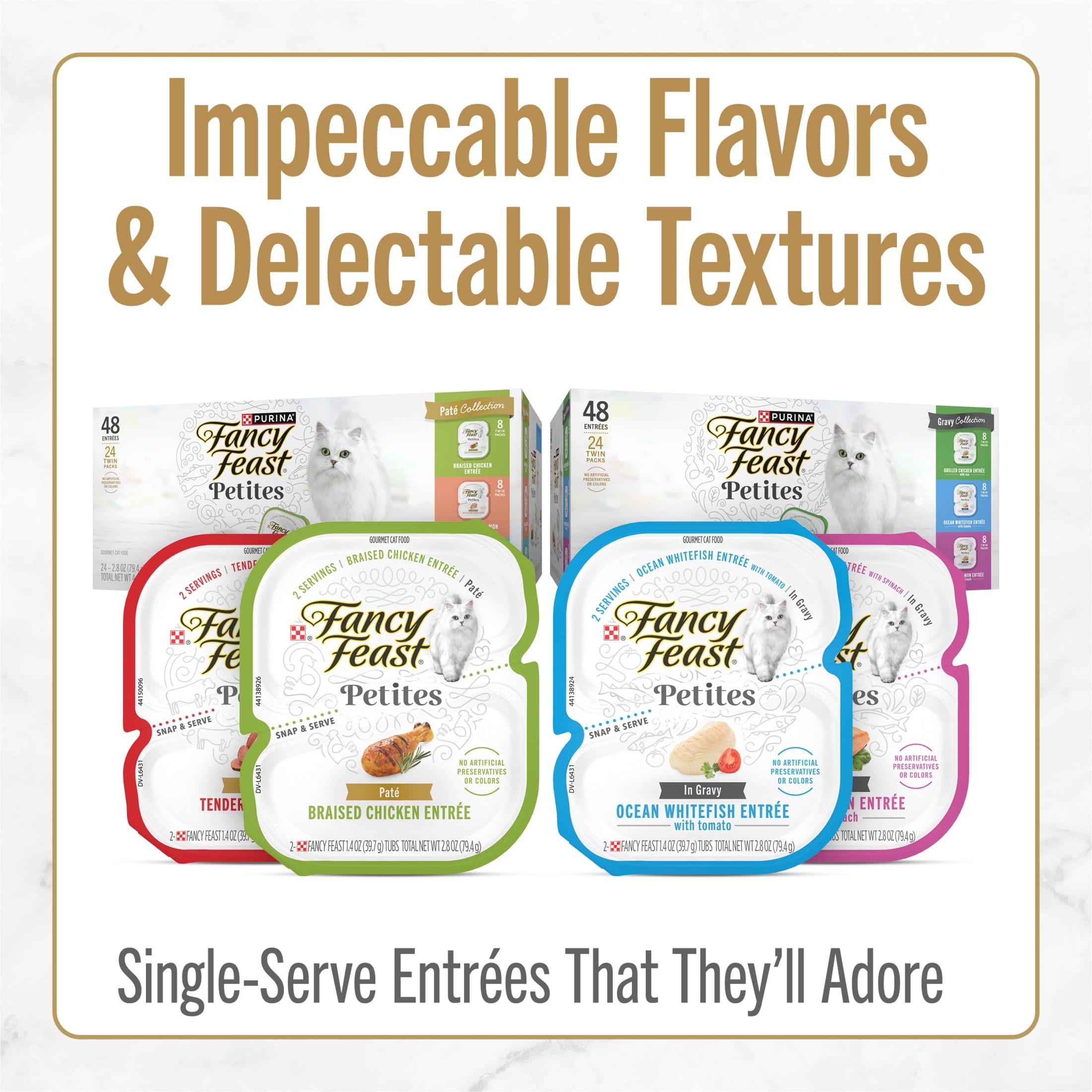 Purina Fancy Feast Petites With Roasted Turkey Entrée with Sweet Potato in Gravy Gourmet Wet Cat Food Pate