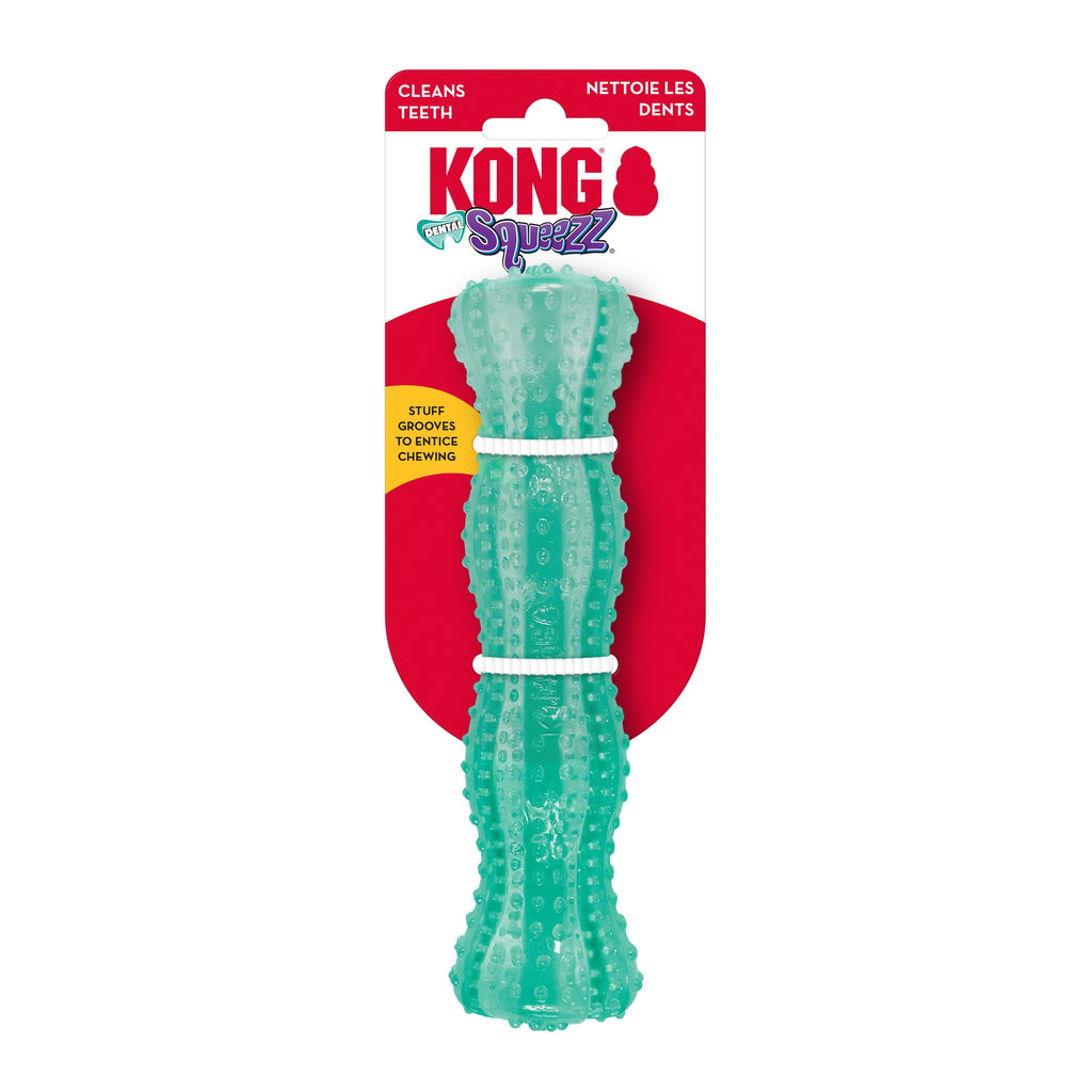 KONG® Squeezz Dental Stick - Cleans Teeth, Dog Toy, Medium