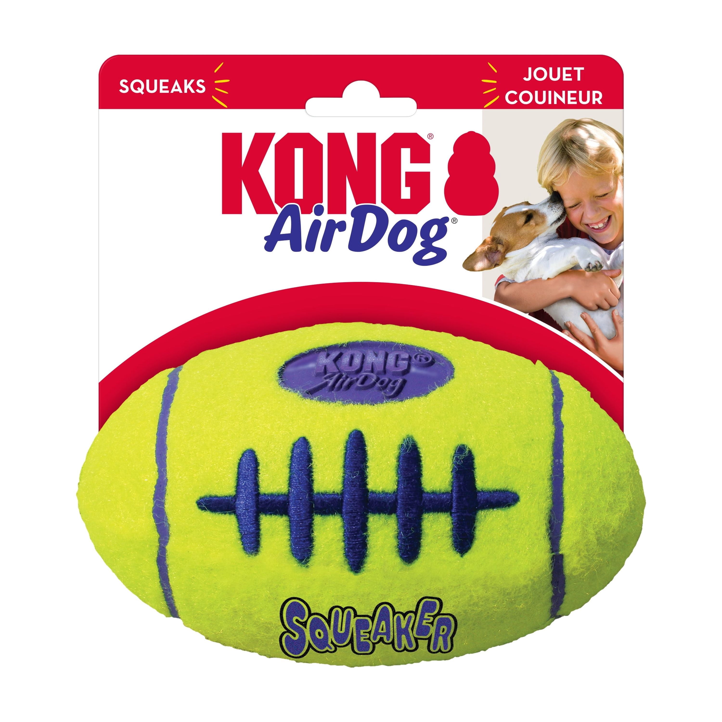 KONG® AirDog® Football Squeaker Dog Toy - Large, for Dogs Between 30-65 lbs