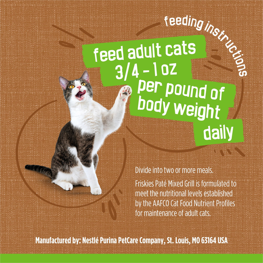 Purina Friskies Pate - Mixed Grill, Wet Cat Food, 5.5 oz Can