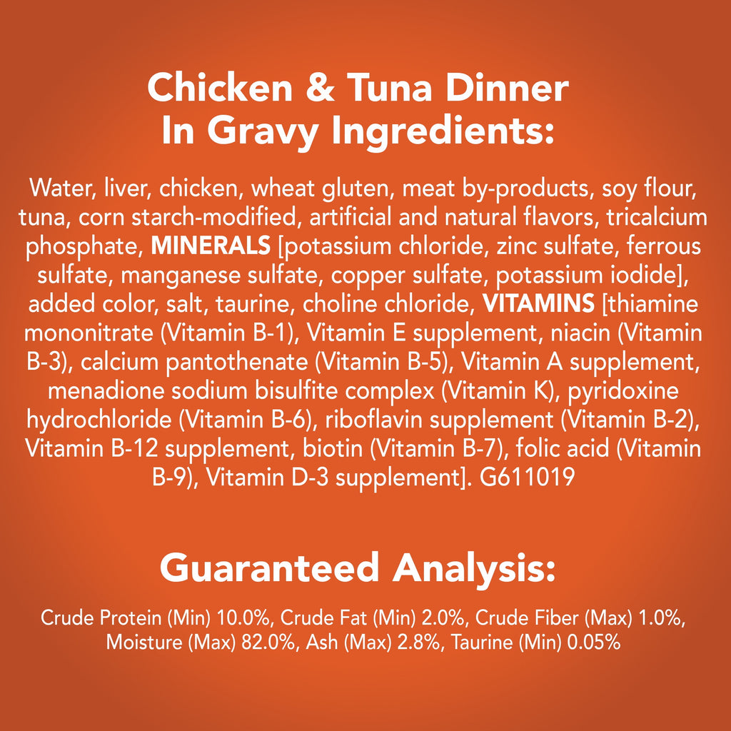 Purina Friskies Prime Filets - Chicken and Tuna Dinner in Gravy, Wet Cat Food, 5.5 oz Can - 12-Pack