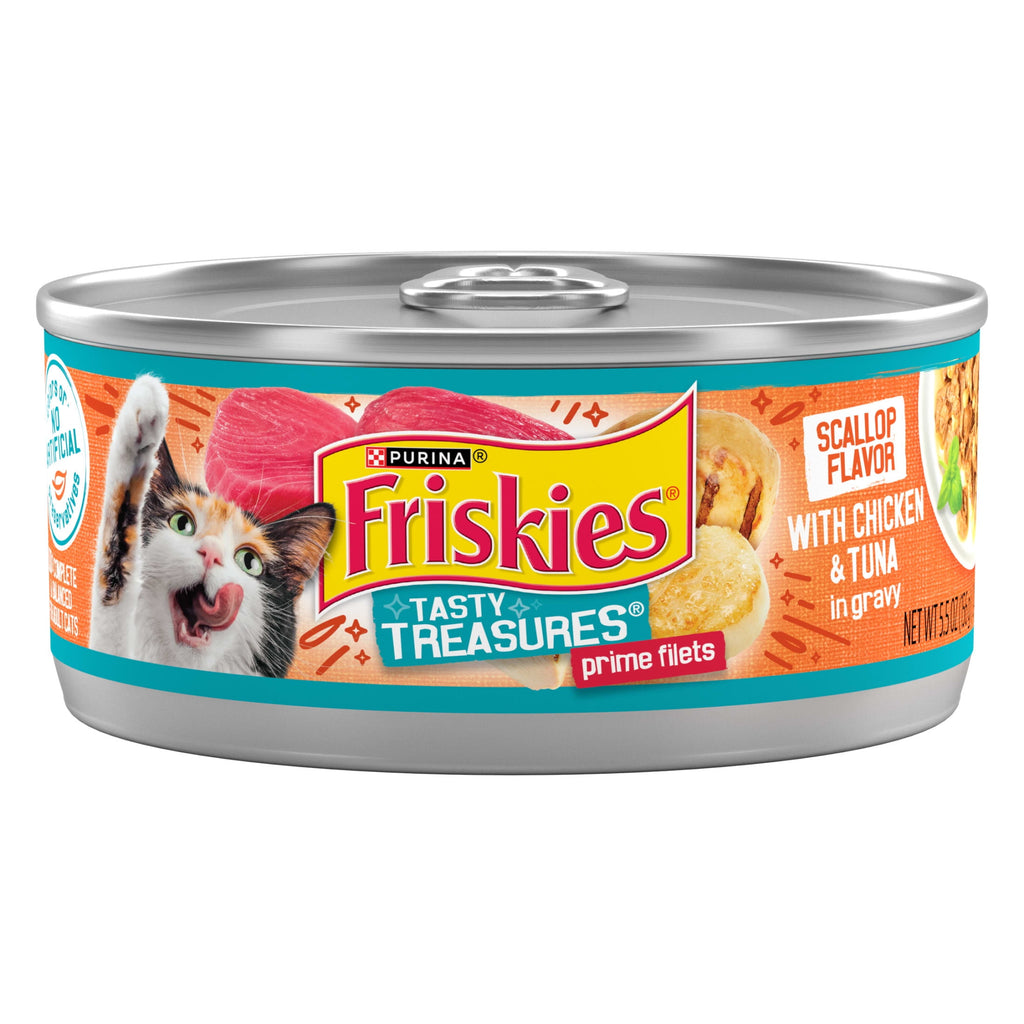 Purina Friskies Chicken and Tuna - Wet Cat Food, 5.5 oz Cans - 24-Pack