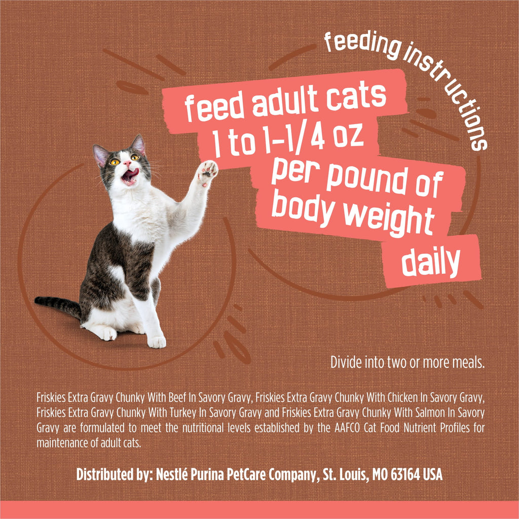 Purina Friskies Extra Chunky Gravy Variety Pack - Wet Cat Food, 5.5 oz Cans - 2-Pack