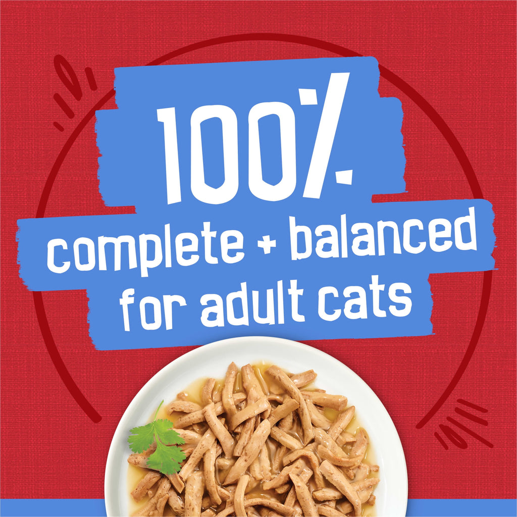Purina Friskies Shreds - Beef in Gravy, Wet Cat Food, 5.5 oz Can - 12-Pack