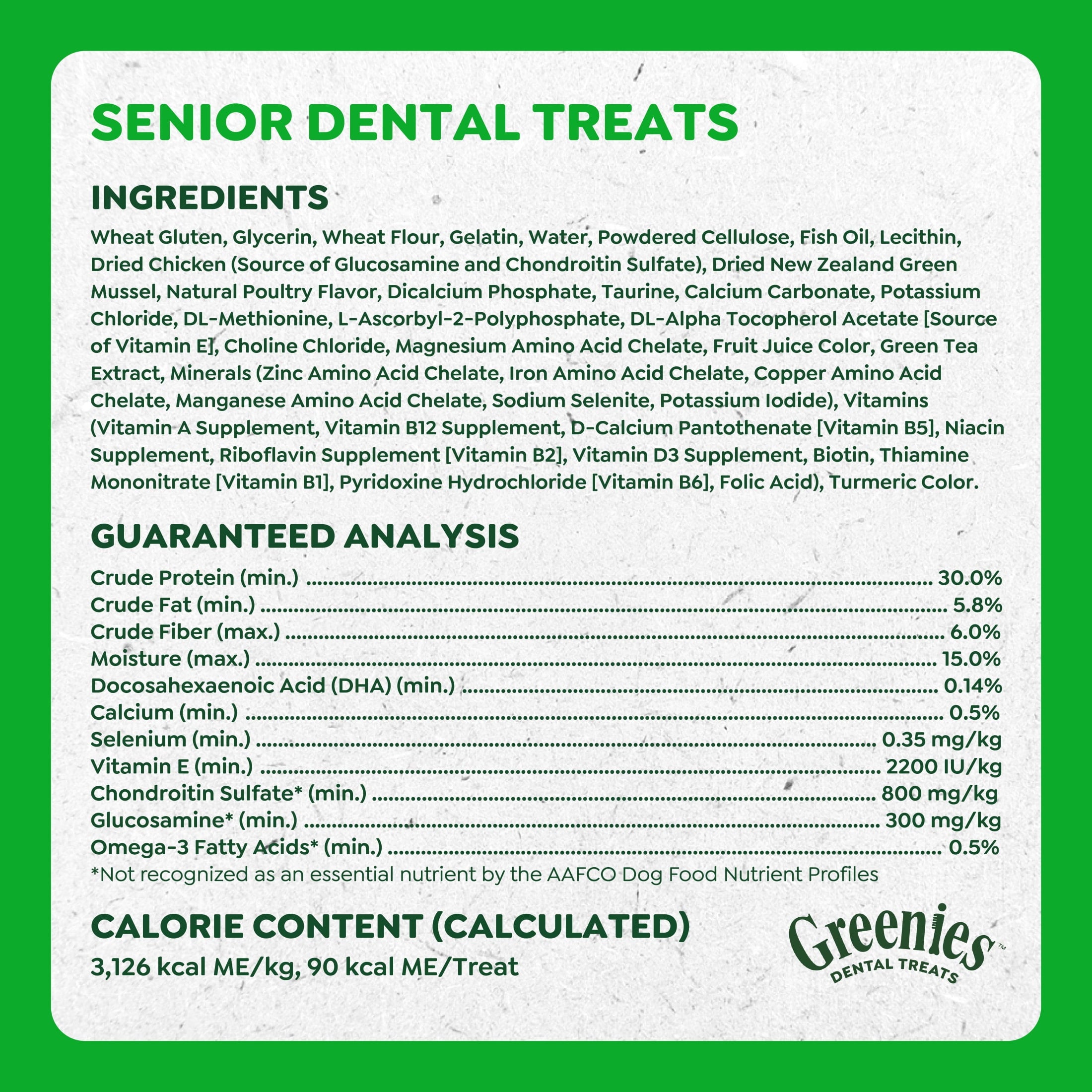 Greenies Aging Care Adult Natural Dental Dog Treats Regular Size - 27 oz Pack (27 Count)