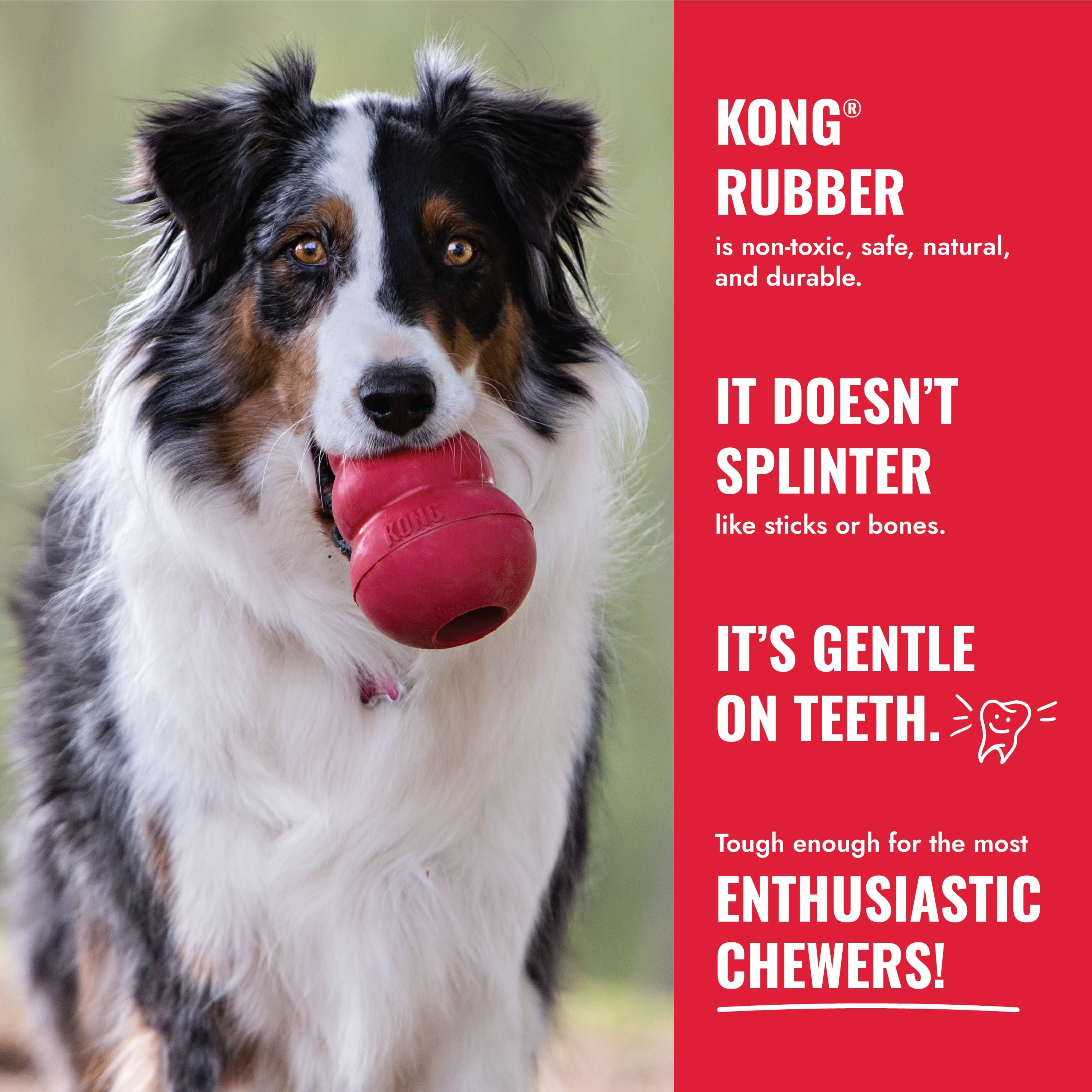 KONG® Classic Rubber Dog Toy for Average Chewers - Large, for Dogs Between 30-65 lbs