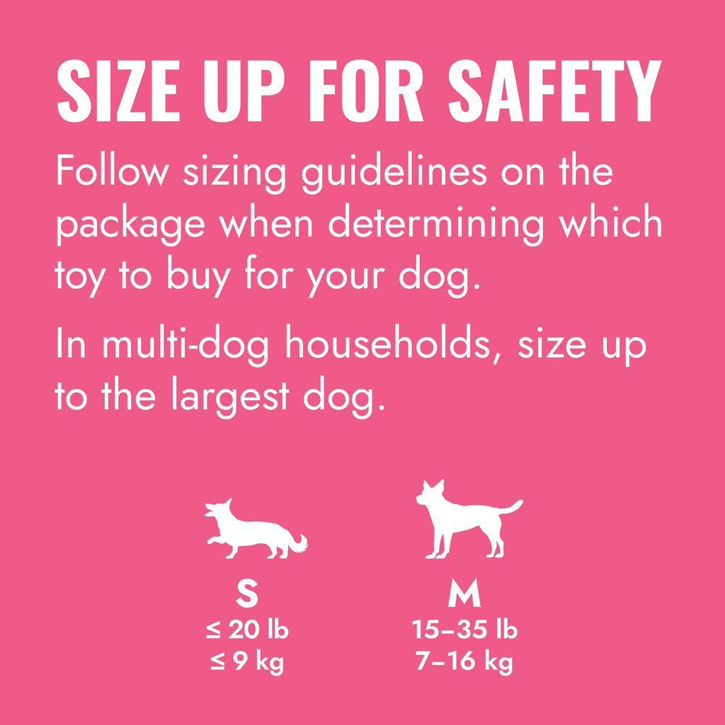 KONG® Puppy Binkie Stuffable Dog Toy - Pink, Small for Beginner Chewers