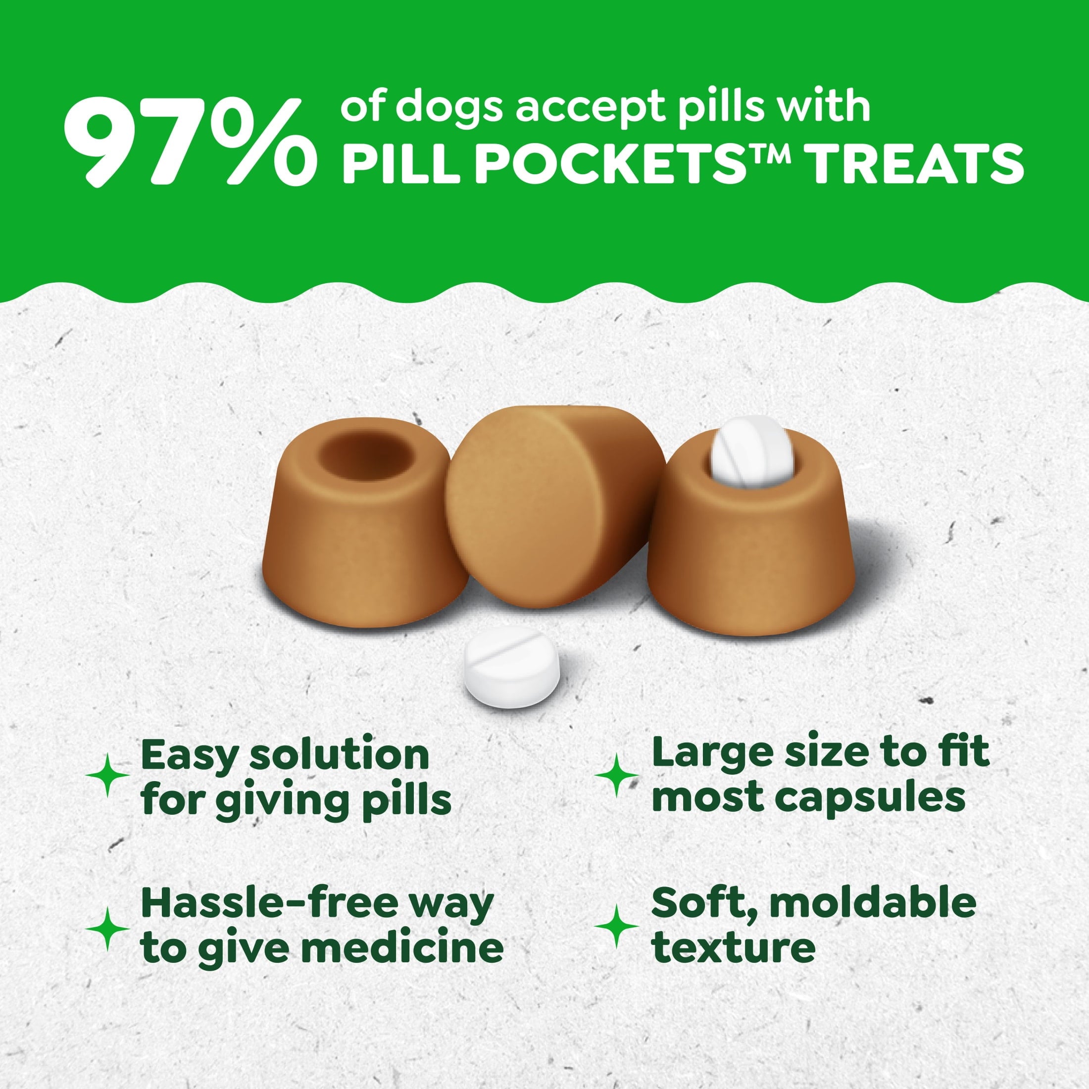 Greenies Pill Pockets Peanut Butter Flavor Small Size Dog Treats - 3.2 oz Pouch